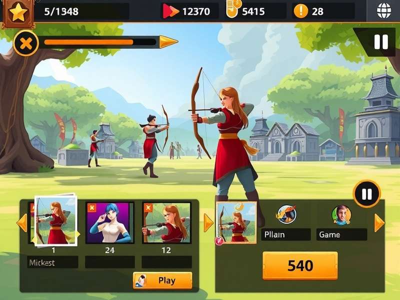 Saffron Archery Hero different game modes interface