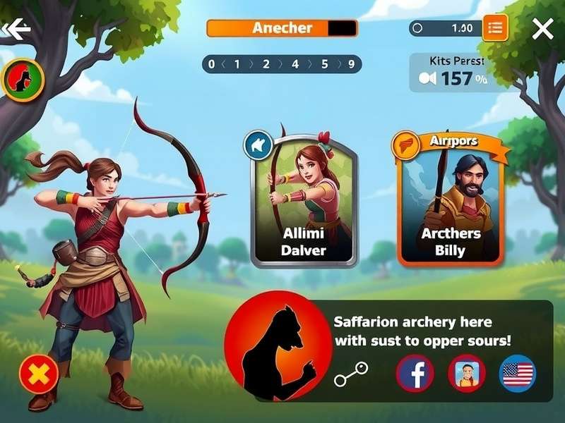 Saffron Archery Hero social features and community interface