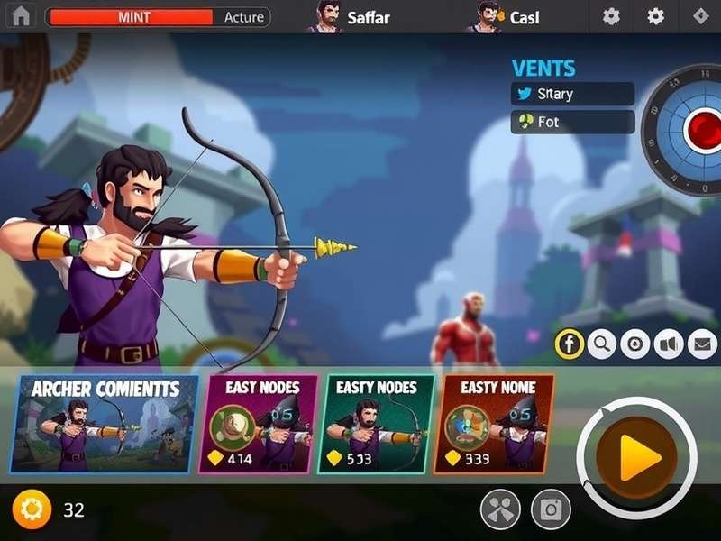 Saffron Archery Hero gameplay screenshot showing archery competition